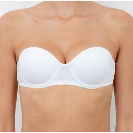 Reggiseno donna Lormar a fascia con imbottita graduata e spalline sfilabili 2