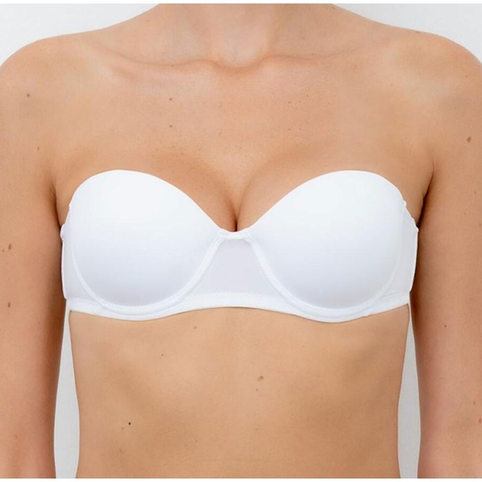 Reggiseno donna Lormar a fascia con imbottita graduata e spalline sfilabili