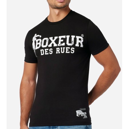 T-shirt uomo Boxeur Des Rues manica corta con stampa logo fronte e retro