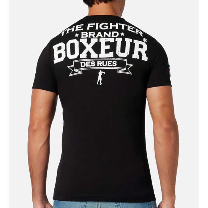 T-shirt uomo Boxeur Des Rues manica corta con stampa logo fronte e retro
