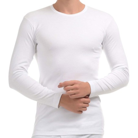 3 T-shirt uomo Coveri manica lunga a girocollo in caldo cotone felpato invernale