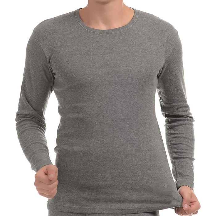 3 T-shirt uomo Coveri manica lunga a girocollo in caldo cotone felpato invernale