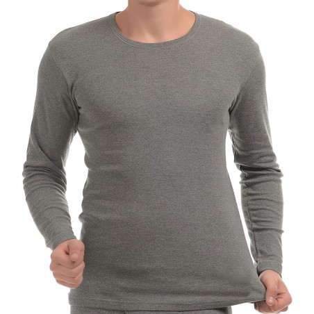 3 T-shirt uomo Coveri manica lunga a girocollo in caldo cotone felpato invernale