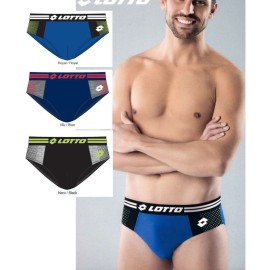6 Slip uomo Lotto Moda in cotone elasticizzato elastico esterno loggato