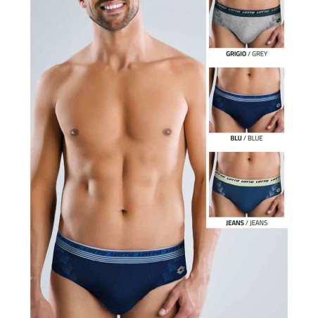 6 Slip uomo Lotto Moda in cotone elasticizzato elastico esterno loggato
