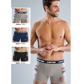 6 Boxer uomo Lotto Moda in cotone elasticizzato con elastico esterno loggato 2