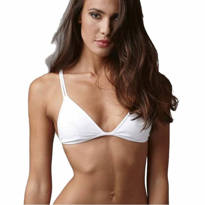 Reggiseno donna Emy a triangolo non imbottito in cotone con bretelline doppie