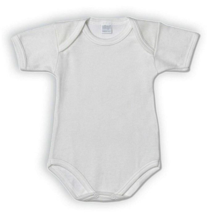 2 Body neonato bambino Ellepi manica corta americano in lana e cotone