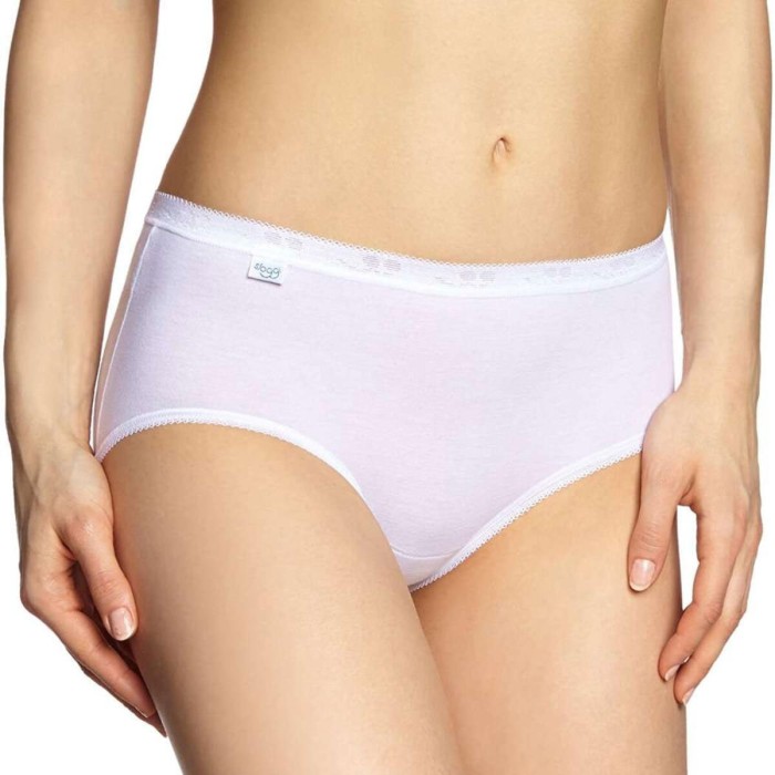 2 Slip da donna Sloggi midi classiche in morbido cotone elasticizzato