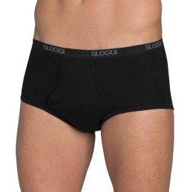 2 Slip da uomo Sloggi Basic Maxi in morbido cotone elasticizzato con apertura 2