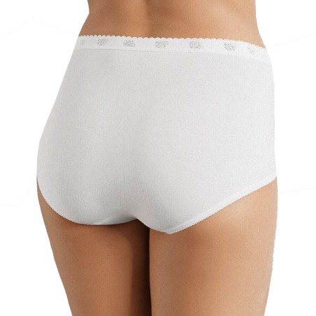 2 Slip da donna Sloggi Chic Maxi in cotone elasticizzato con inserti in pizzo