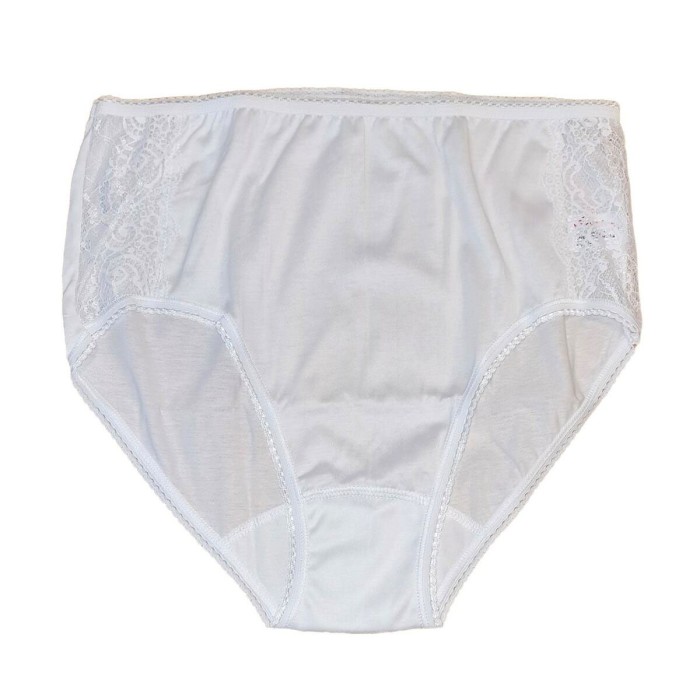 2 Slip donna Gicipi Midi in leggero filo di scozia con inserti in pizzo
