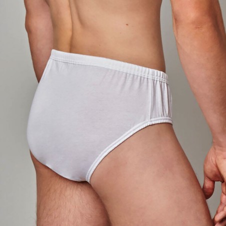 3 Slip uomo Gicipi Alti in fresco filoscozia con elastico interno e logo ricamato