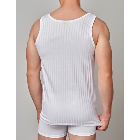 Canottiera uomo Gicipi a spalla larga in morbido filo scozia scarto ago