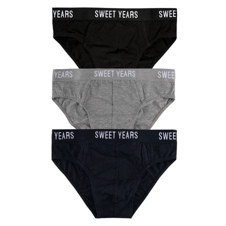 3 Slip uomo Sweet Years in cotone elasticizzato con elastico esterno loggato