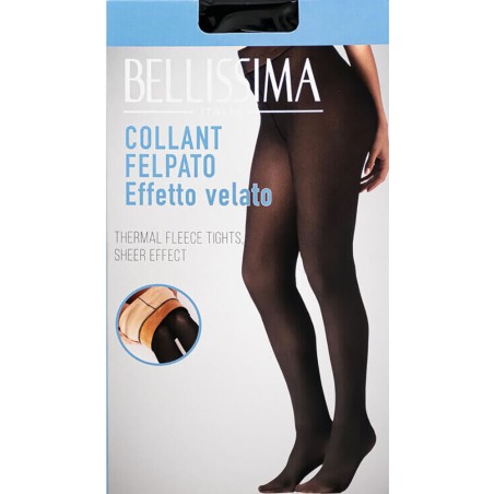 Collant donna Bellissima termico con interni in felpa ad effetto velato