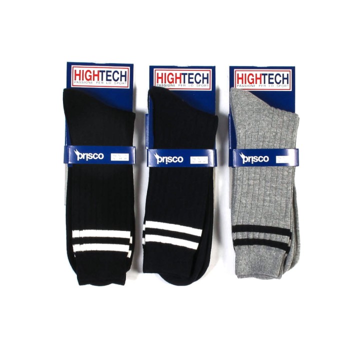 6 Paia di Calze uomo Prisco corte in cotone spugna comfort sportivo