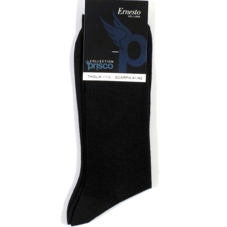 6 Paia di Calze calzini uomo Prisco corte in misto lana a costina 1/1