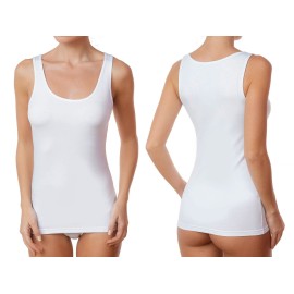 Canottiera donna Jadea in cotone e modal a spalla larga