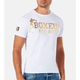 T-shirt uomo Boxeur Des Rues manica corta con stampa logo fronte e retro