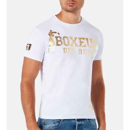 T-shirt uomo Boxeur Des Rues manica corta con stampa logo fronte e retro