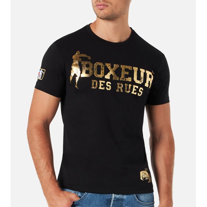 T-shirt uomo Boxeur Des Rues manica corta con stampa logo fronte e retro