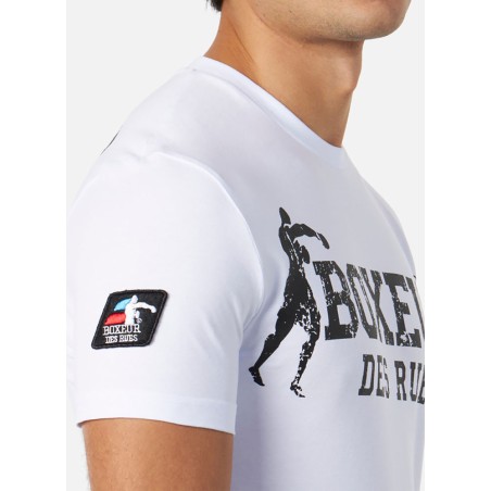 T-shirt uomo Boxeur Des Rues manica corta con stampa logo fronte e retro T-shirt uomo Boxeur Des Rues manica corta con stampa logo fronte e retro