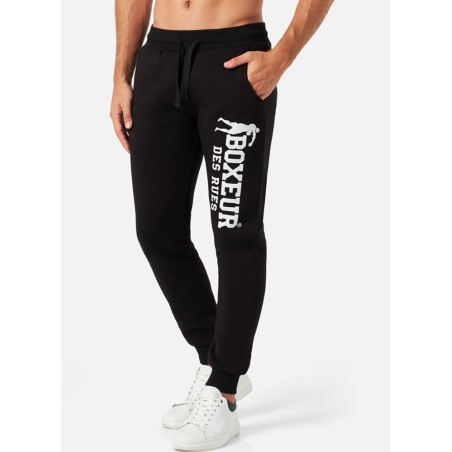 Pantalone tuta uomo Boxeur Des Rues con logo stampato, elastico in vita e tasche Pantalone tuta uomo Boxeur Des Rues con logo stampato, elastico in vita e tasche