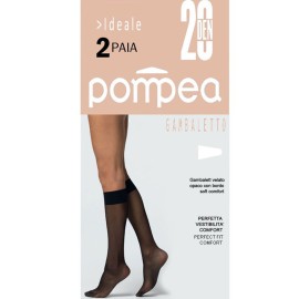 6 paia di Gambaletti donna Pompea velati opaco 20DEN con polsino soft