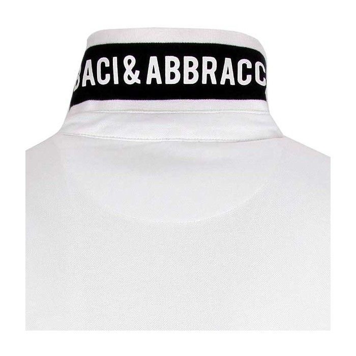 Polo uomo Baci & Abbracci con logo ricamato e stampa sul collo