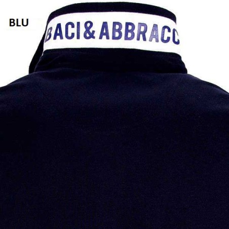 Polo uomo Baci & Abbracci con logo ricamato e stampa sul collo
