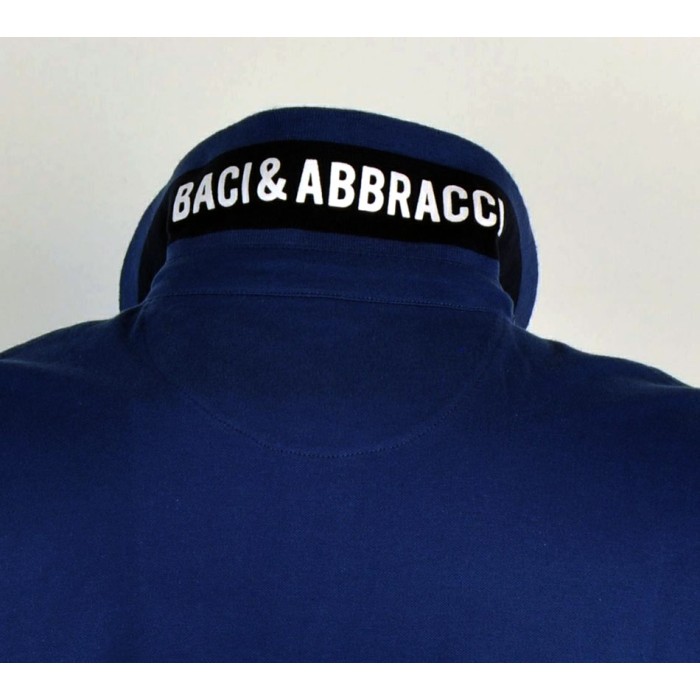 Polo uomo Baci & Abbracci con logo ricamato e stampa sul collo