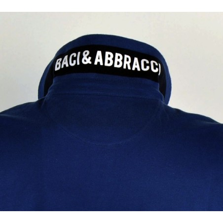Polo uomo Baci & Abbracci con logo ricamato e stampa sul collo
