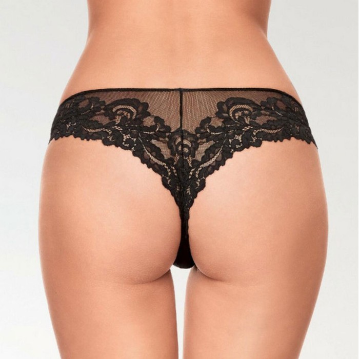 Slip Brasiliana donna Infiore vestibilità mini in elegante pizzo a motivo floreale