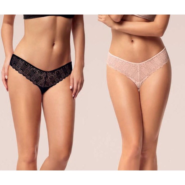 Slip brasiliana donna Infiore V-Shape tutta in pizzo con cuciture piatte