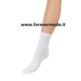 Calzino donna Matignon corto in cotone leggero con logo