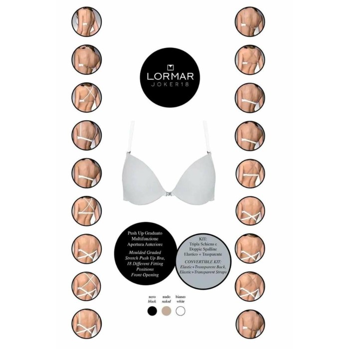 Reggiseno donna Lormar con apertura frontale e imbottitura graduata