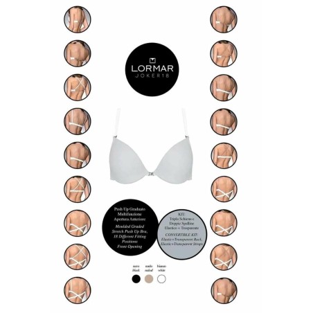 Reggiseno donna Lormar con apertura frontale e imbottitura graduata