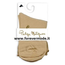 Calzino donna Matignon corto in cotone leggero con logo 2