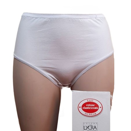 6 Slip culotte da donna Elleci classiche alte in cotone elasticizzato liscio comfort