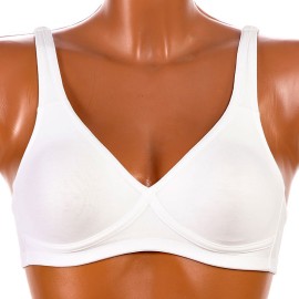 Reggiseno donna Gios in cotone senza ferretto e non imbottito con coppe incrociate 2