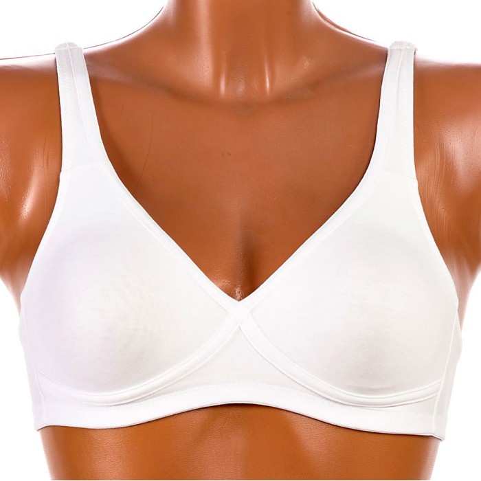 Reggiseno donna Gios in cotone senza ferretto e non imbottito con coppe incrociate