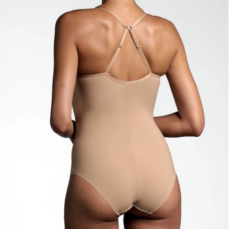 Body donna Lepel in microfibra contenitiva con ferretto e coppe imbottite