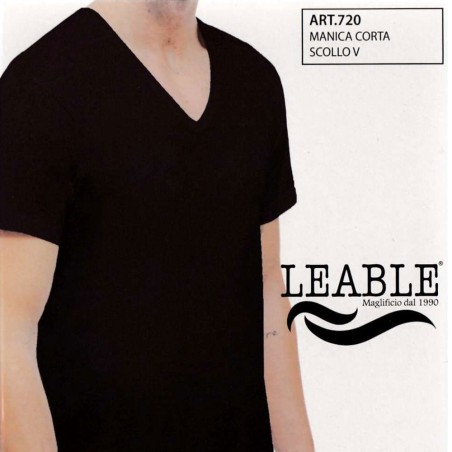 3 T-shirt uomo Leable manica corta con scollo a V in cotone bi-elastico