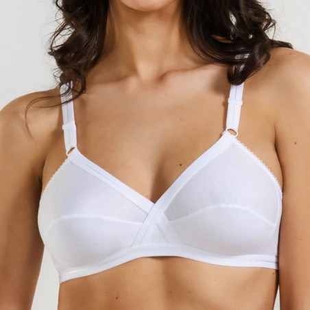 Reggiseno donna Spiman o Gios incrociato in cotone senza ferretto e imbottitura