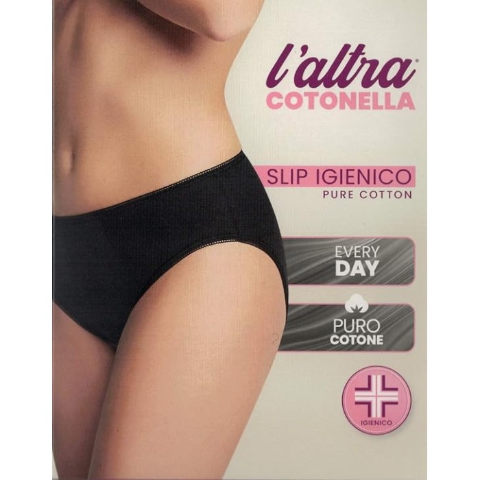 2 Slip Cotonella Midi Igienici in puro cotone con tassello antibatterico