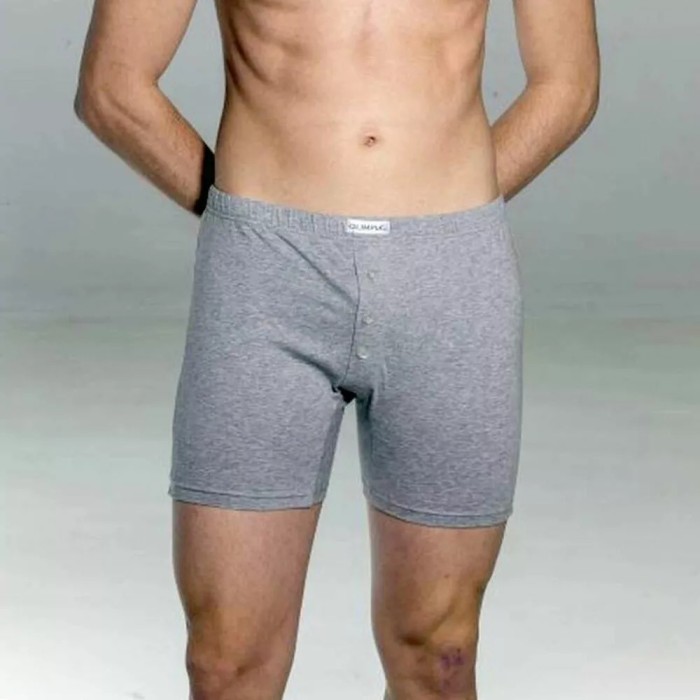 Boxer uomo Olimpia in cotone a gamba lunga con apertura a 3 bottoni