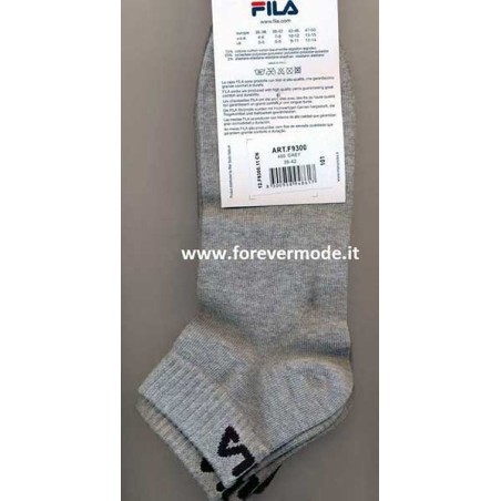 3 Paia di Calze uomo Fila in cotone con logo ed elastico costina