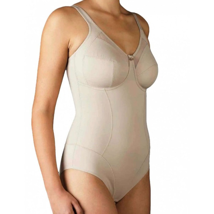 Body donna Selene in microfibra senza ferretto modellante con tulle