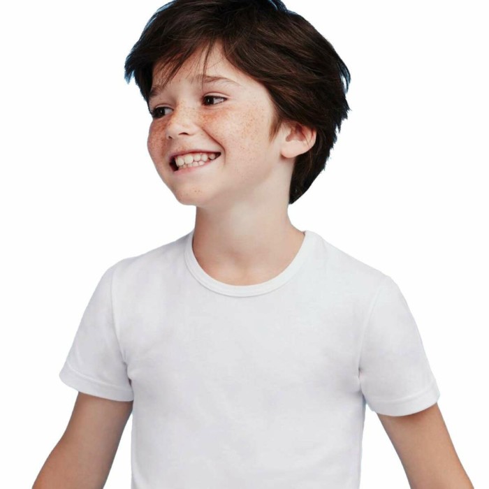 3 Maglie bambino Ellepi manica corta a girocollo in cotone elasticizzato
